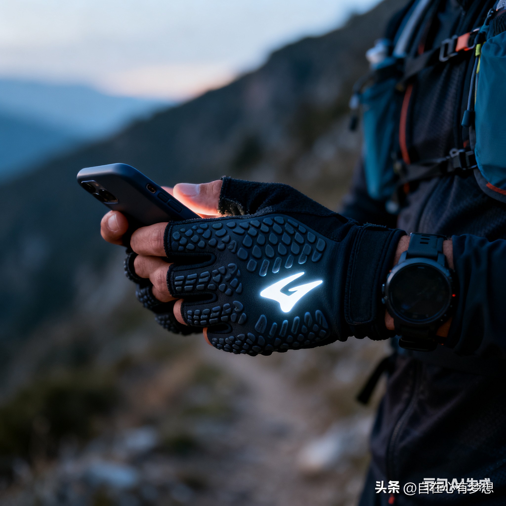 冬季跑步手套_健身手套样式_导电纱线款